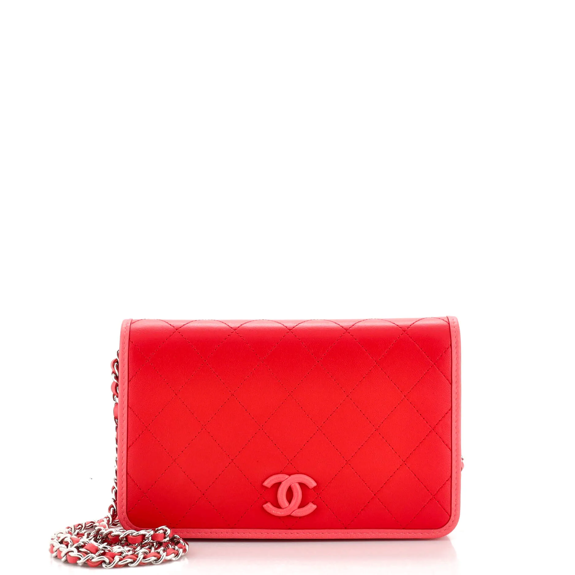 CHANEL Covered CC Wallet on Chain Quilted Lambskin