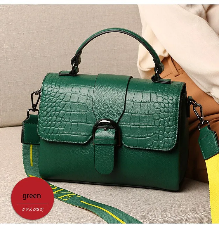 Christmas Gift Bag 2021 new trendy versatile multi-compartment leather handbags casual ladies crocodile pattern fashion portable messenger bag