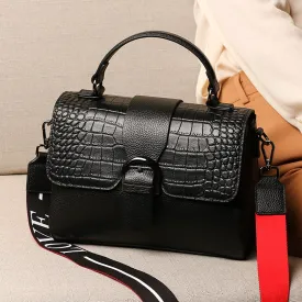 Christmas Gift Bag 2021 new trendy versatile multi-compartment leather handbags casual ladies crocodile pattern fashion portable messenger bag