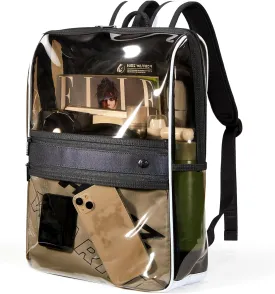 Clear Backpack Heavy Duty for Adults Men Work with Reinforced Straps, Laptop Bag for Stadium Events