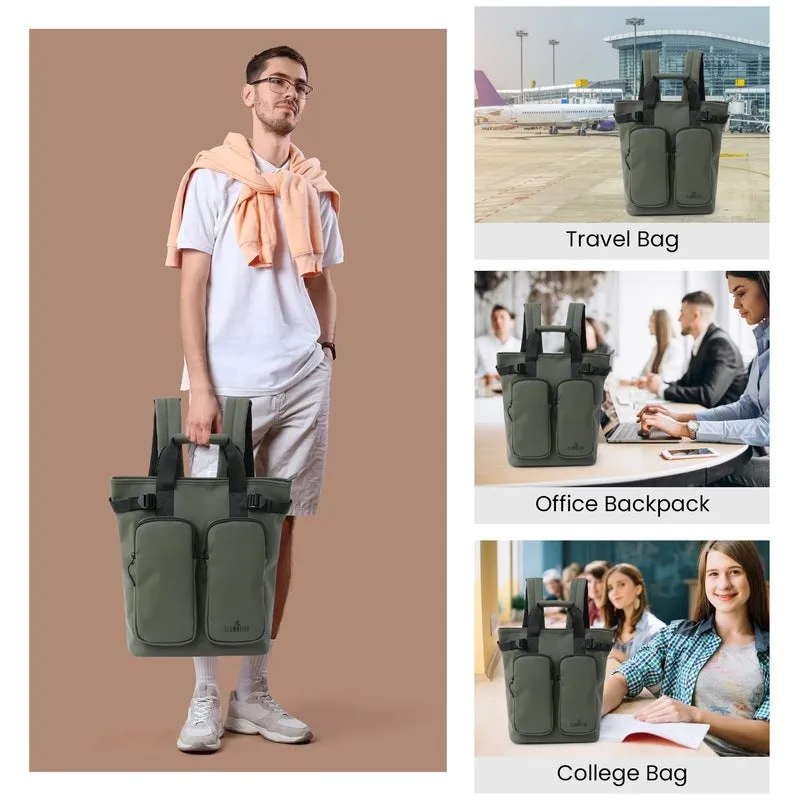 Clownfish Waterproof Laptop Bag - Lightweight, Stylish | 15L | Green
