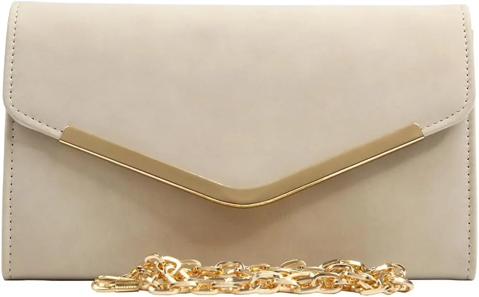 Clutch Purse Evening Bag for WomenEnvelope Handbag With Detachable Chain