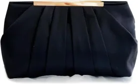 Clutch Purse for Women,Evening Clutches for Wedding, Detachable Chain Strap Pleated Crossbody Shoulder Handbag