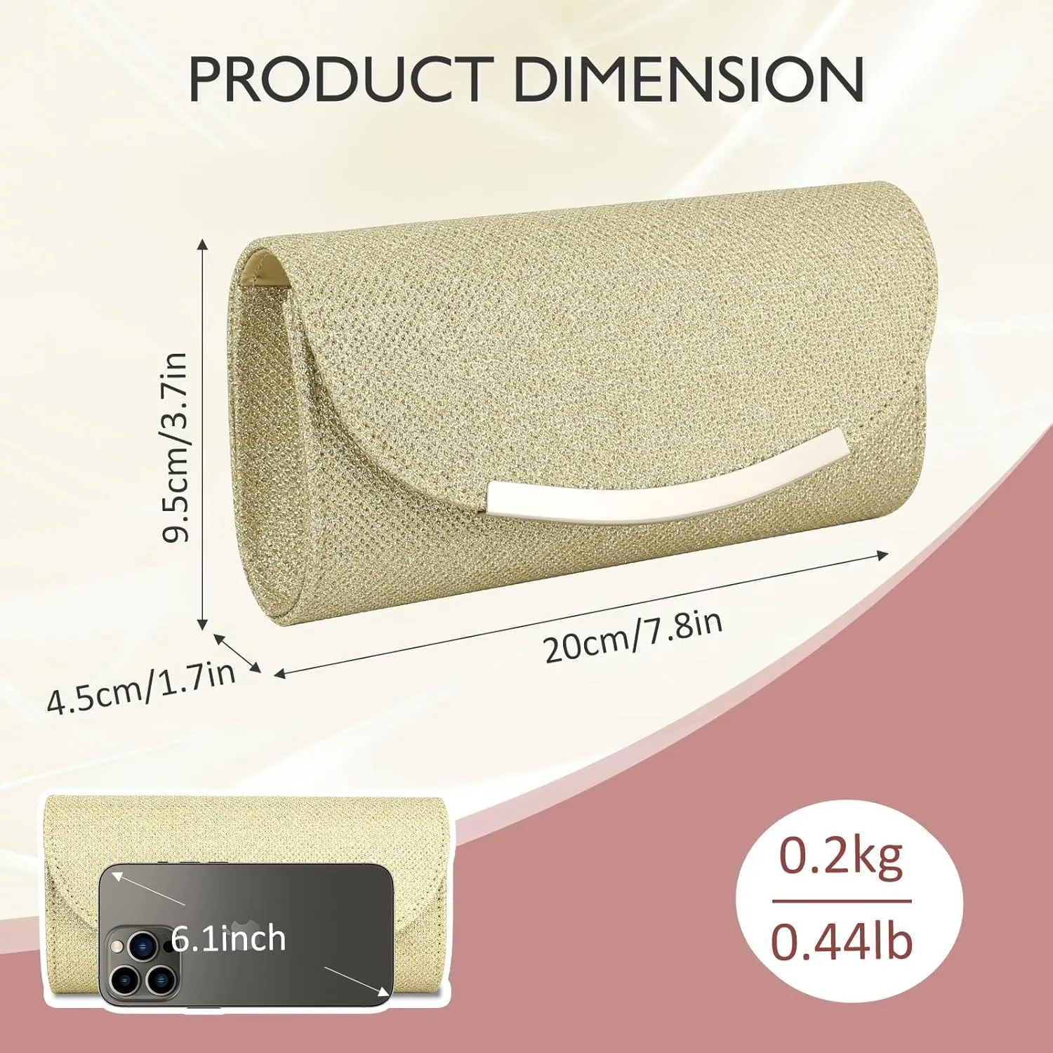 Clutch Purses for Women Sparkly Sequins Glitter Envelope Evening Bag Formal Wedding Clutch Party Purse Handbag