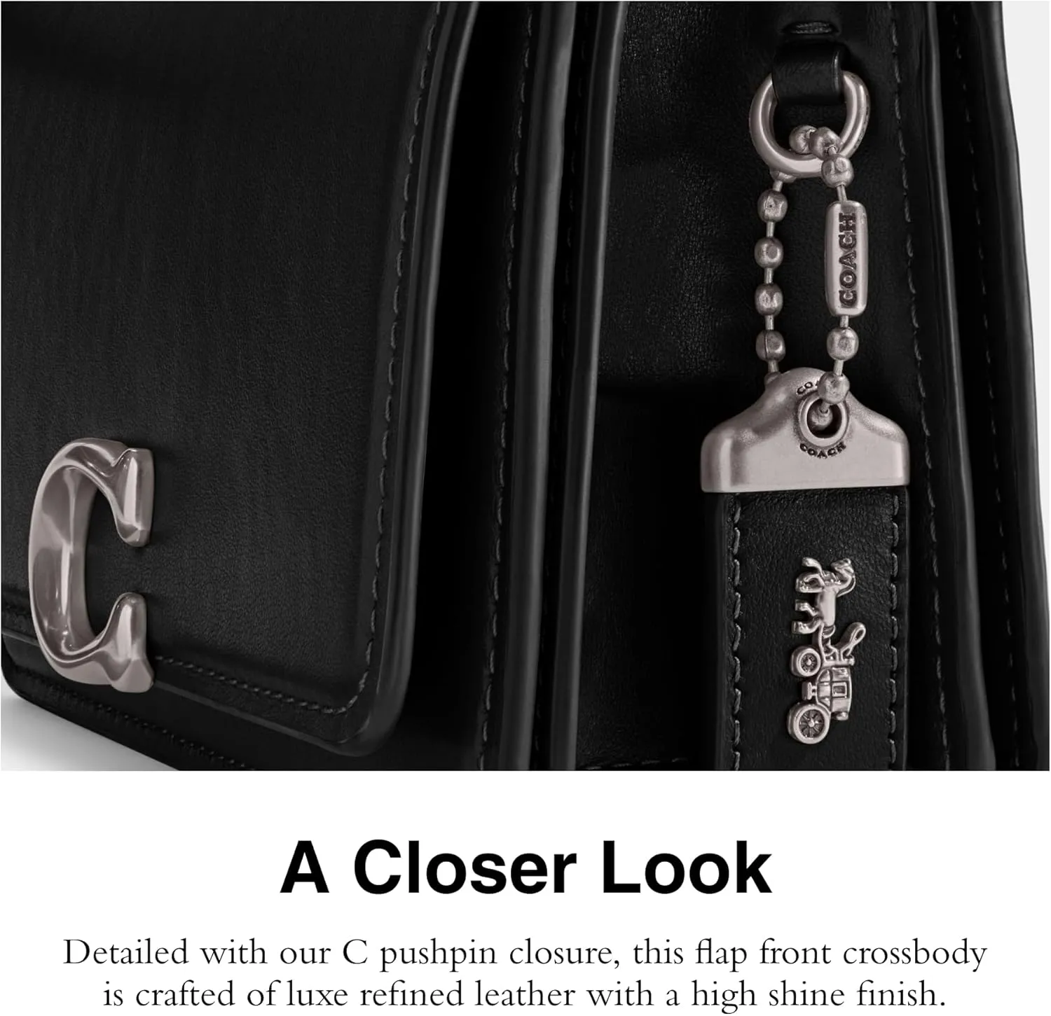 Coach Women's Luxe Refined Calf Leather Bandit Crossbody