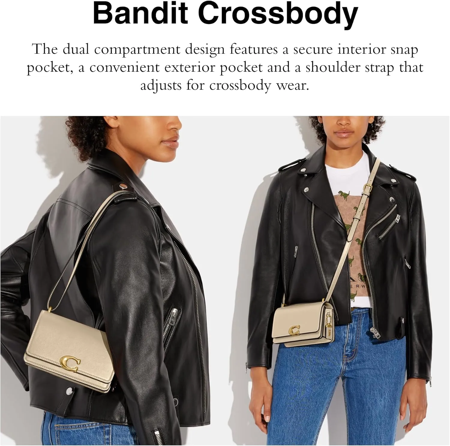 Coach Women's Luxe Refined Calf Leather Bandit Crossbody