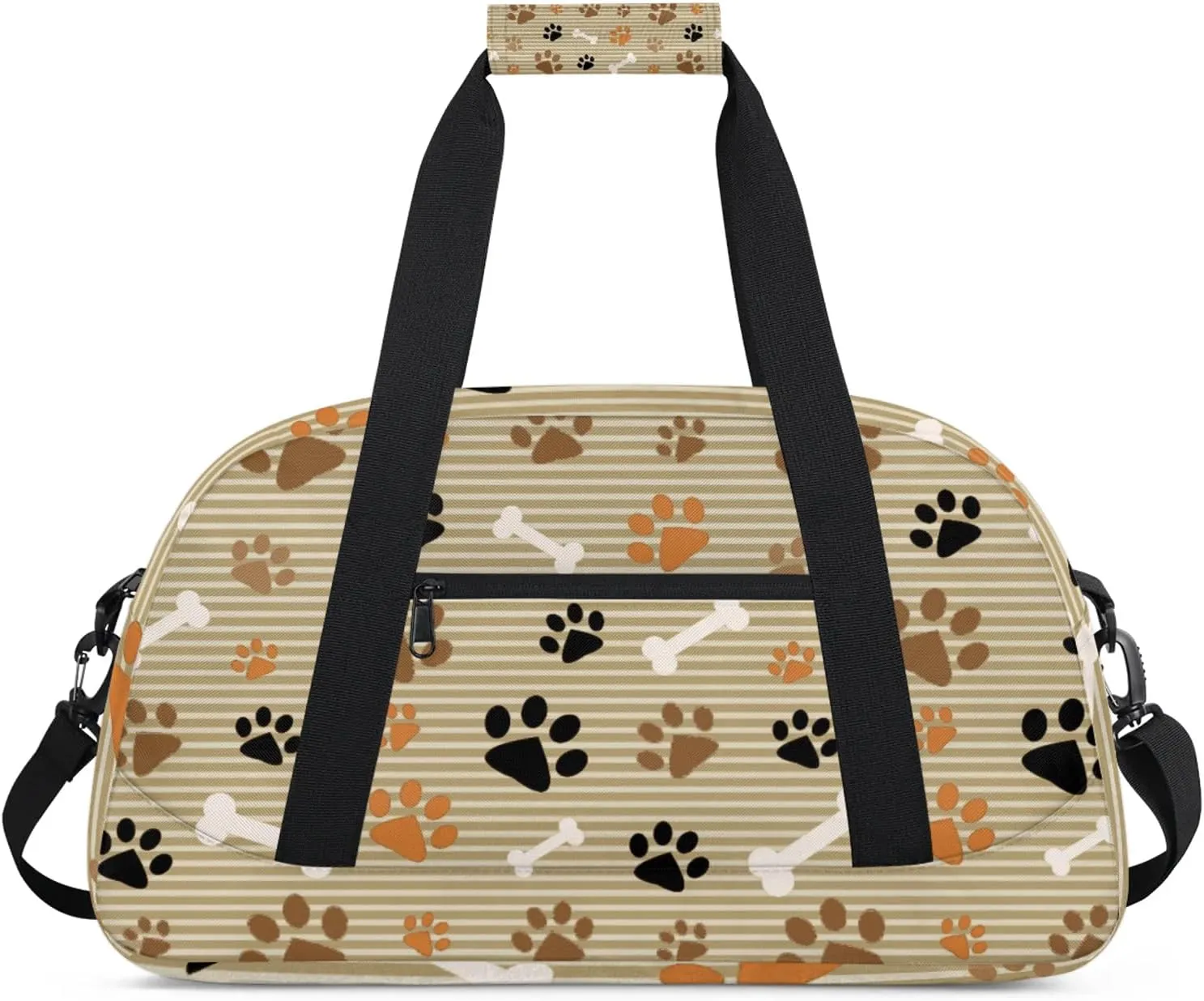 Cute Dog Puppy Paw 18 inch Small Gym Bag for Women and Men, Lightweight Carry On Weekender Bag Mini Duffel Bag for Travel Sports Workout
