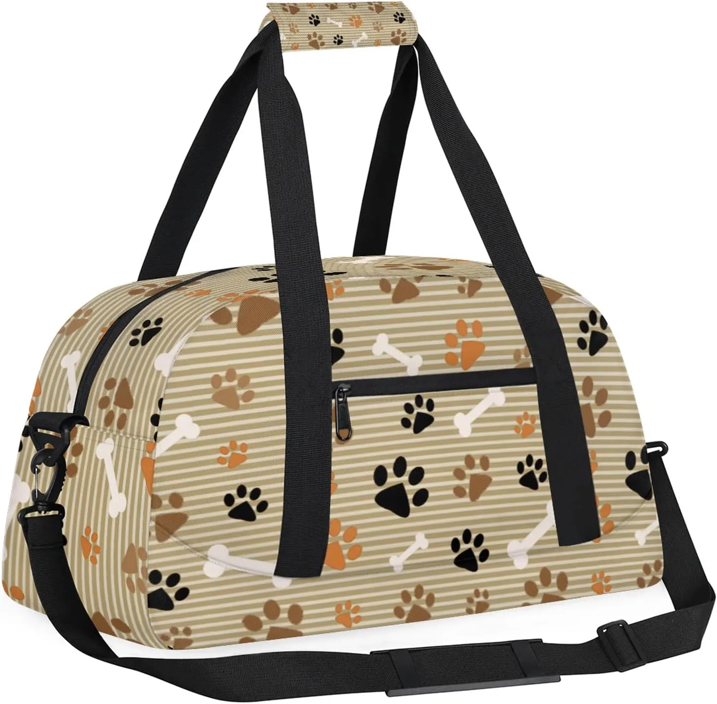 Cute Dog Puppy Paw 18 inch Small Gym Bag for Women and Men, Lightweight Carry On Weekender Bag Mini Duffel Bag for Travel Sports Workout