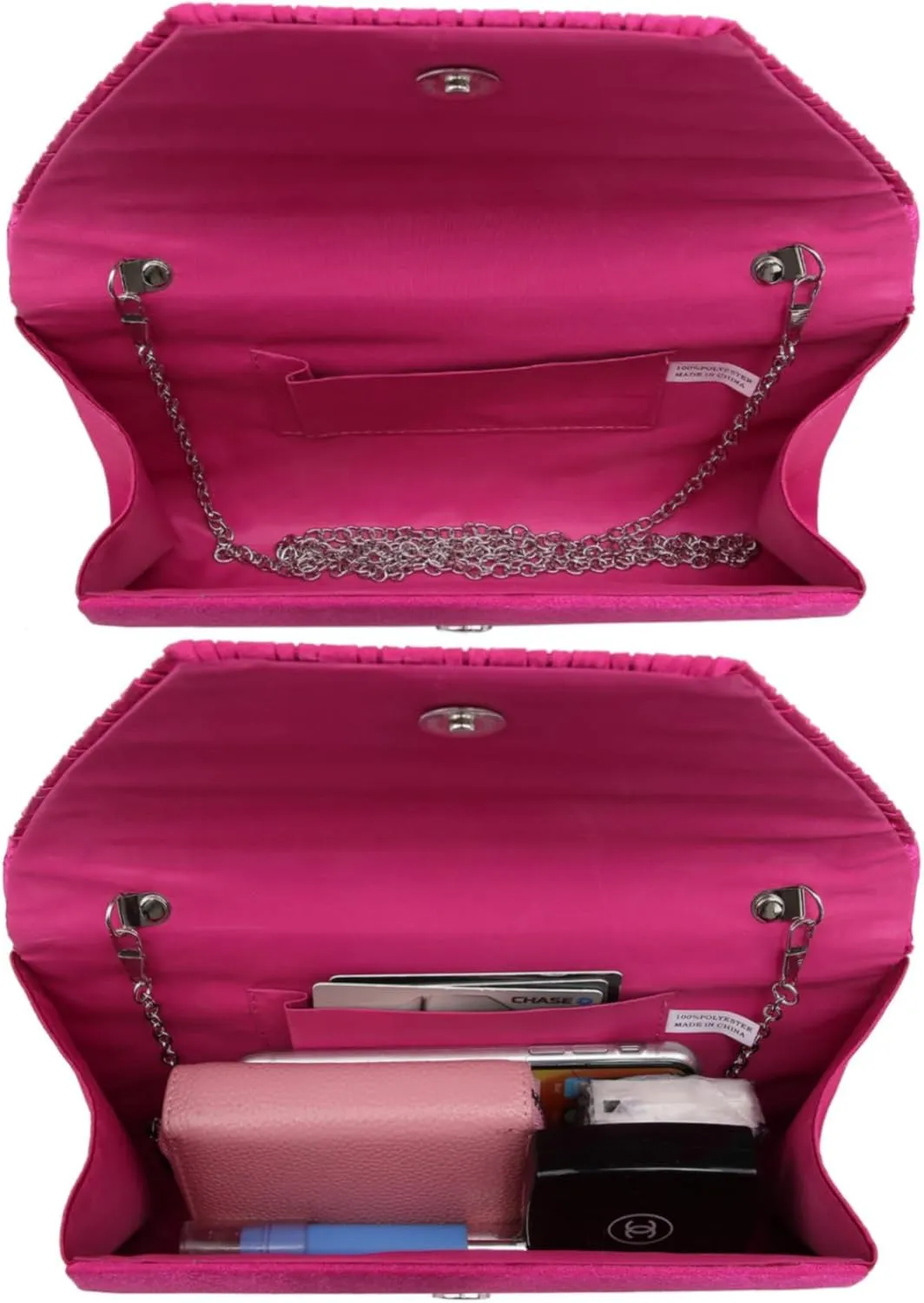 Dasein Women Evening Bags Wedding Purses Handbags Party Clutches Cocktail Prom Formal Clutch with Glitter Rhinestones