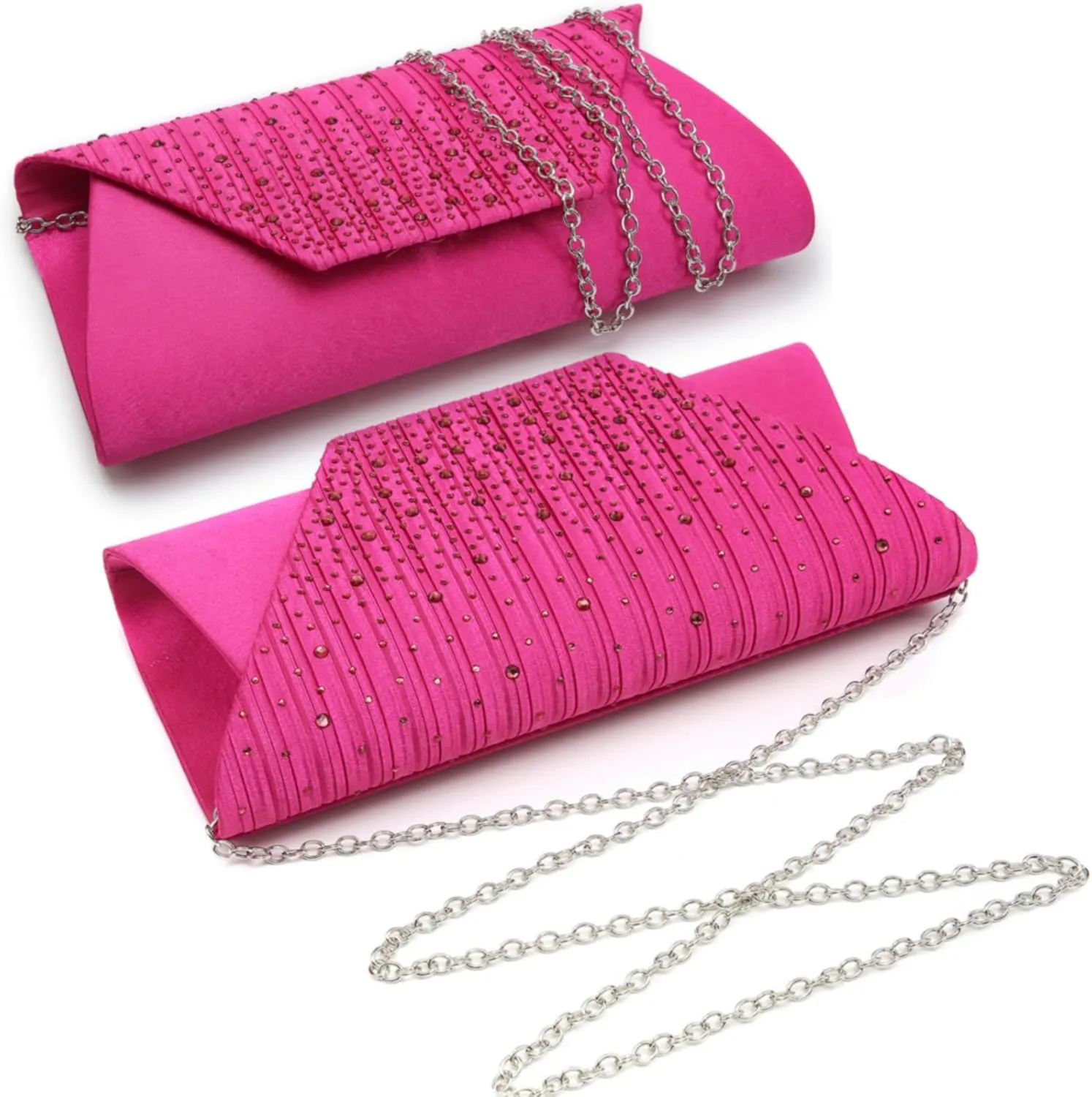 Dasein Women Evening Bags Wedding Purses Handbags Party Clutches Cocktail Prom Formal Clutch with Glitter Rhinestones