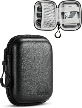 Digital Camera Case for CAMKORY, KODAK PIXPRO FZ45/FZ55, Canon IXUS 285 HS, Lecran, Small Travel Compact Camera Holder with Mesh Pocket for Accessories SD Card (Black)