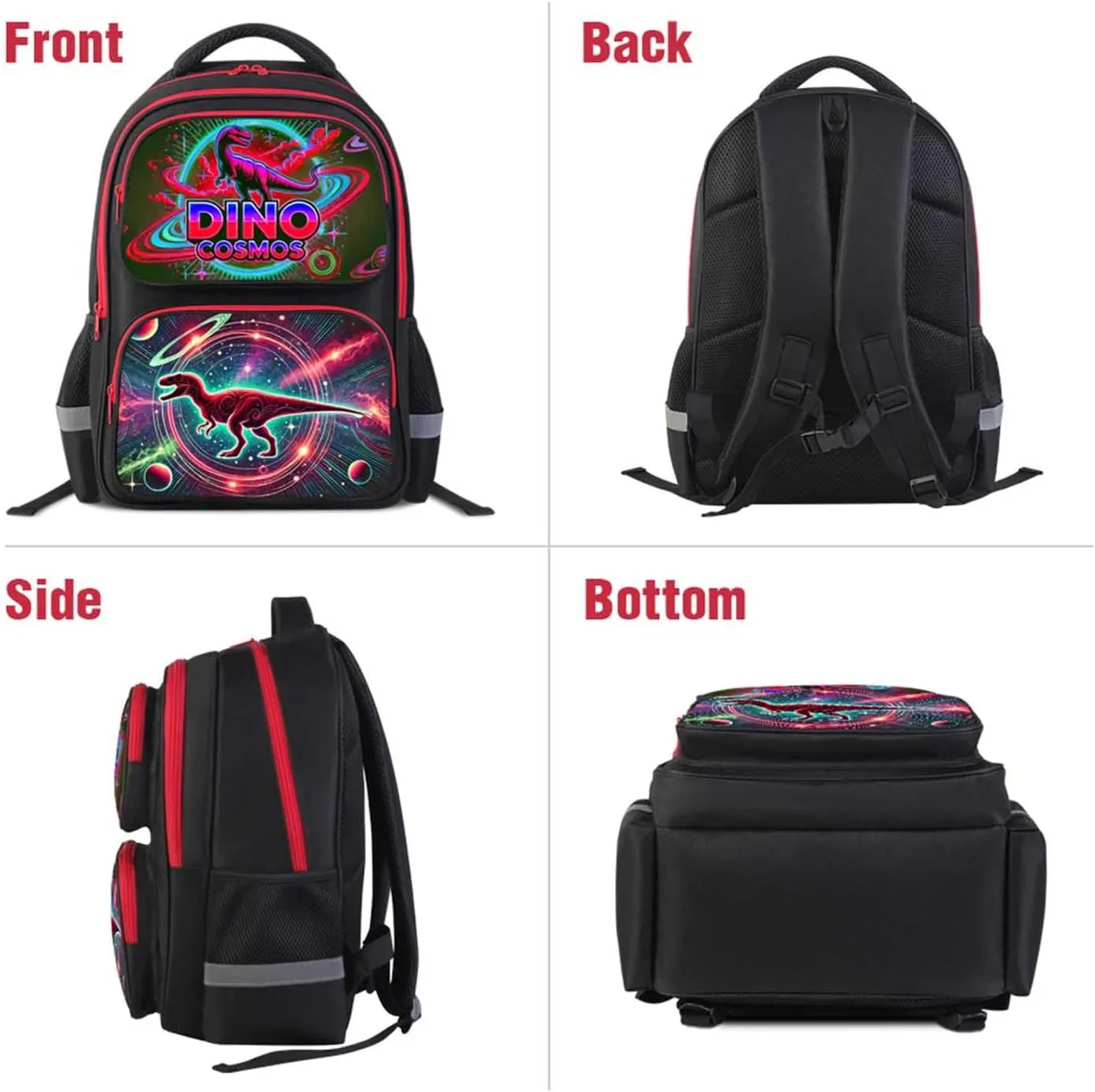 Dinosaur Kids Backpack for Boys and Girls, Lightweight 17" Children School Backpack with Animal Theme, Student Bookbag Suitable for Elementary and Middle School Aged 618