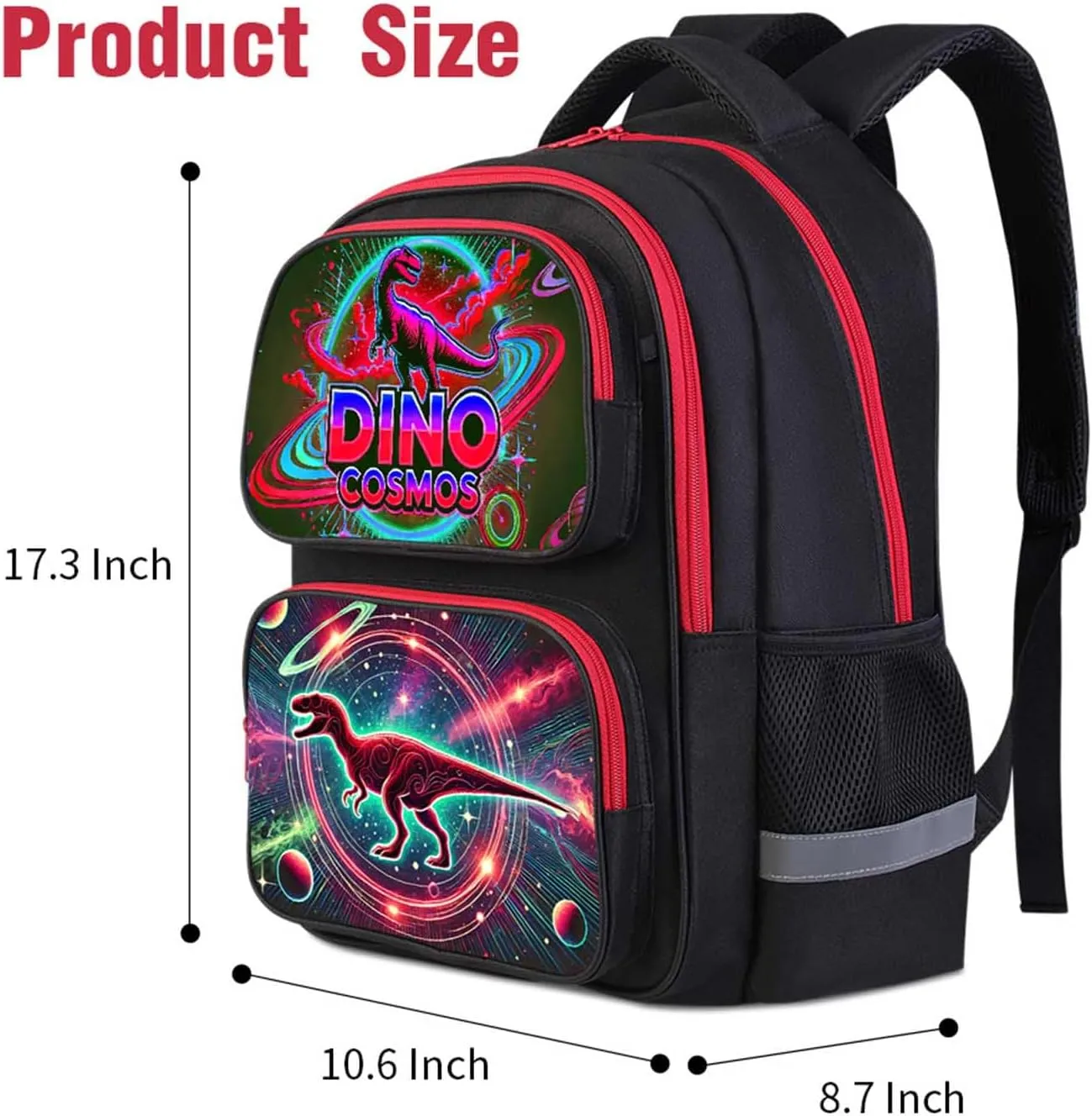 Dinosaur Kids Backpack for Boys and Girls, Lightweight 17" Children School Backpack with Animal Theme, Student Bookbag Suitable for Elementary and Middle School Aged 618