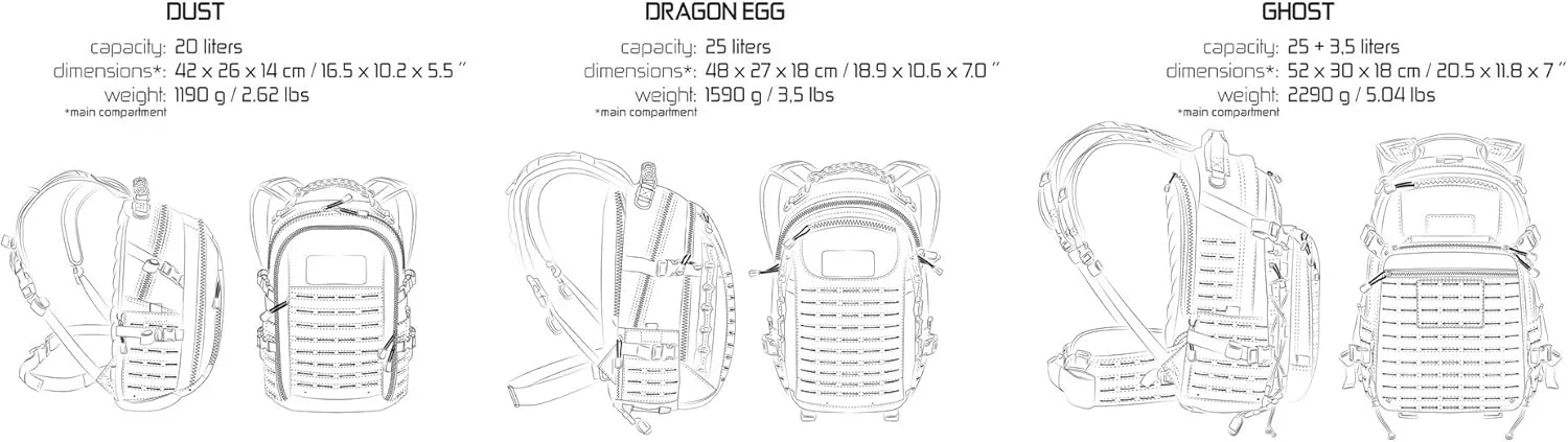 Dust Tactical Backpack 20 Liter Capacity