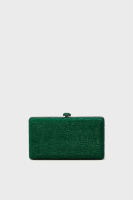Emerald Green Embellished Crystal Clutch