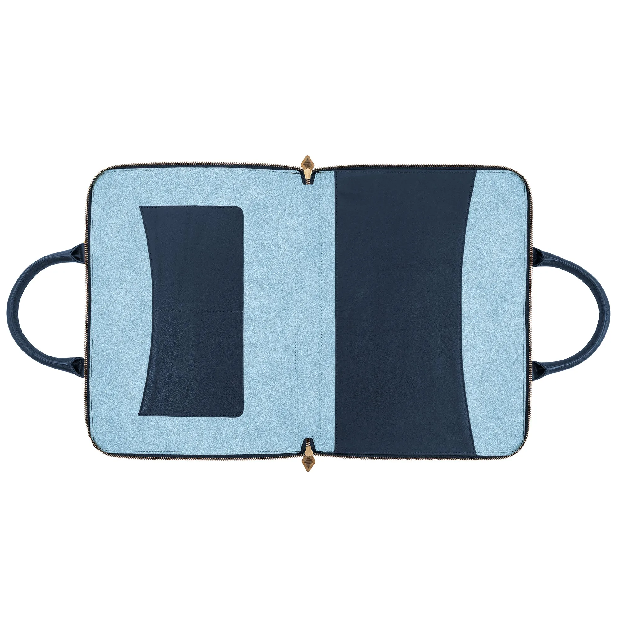 'Empresario' Briefcase - Navy Leather