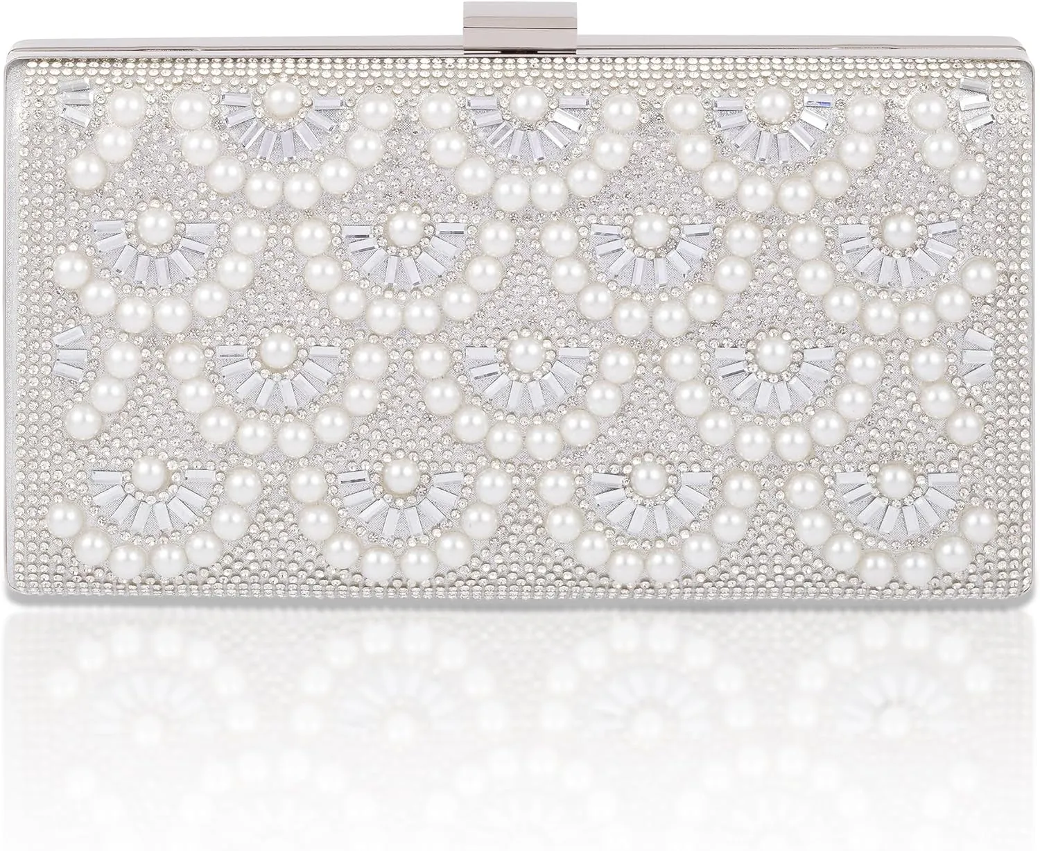 Evening Clutch Pearl Purse for Women, Party Clutches Bag Wedding Formal Handbags