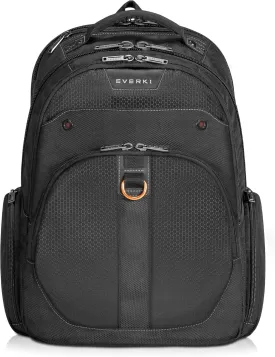 Everki Atlas Business Laptop Backpack - Women's or Men's Backpack for Work with 11" - 15.6" Adjustable Compartment, 29.5L Capacity - Travel Friendly Office Back Pack Laptop Bookbag (EKP121S15), Black