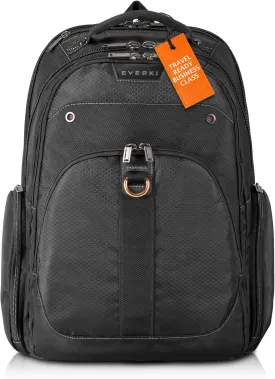 EVERKI Atlas Business Laptop Backpack - Women's or Men's Backpack for Work with 13" - 17.3" Adjustable Compartment, 32L Capacity Back Pack - Travel Friendly Office Back Pack Laptop Bag (EKP121), Black
