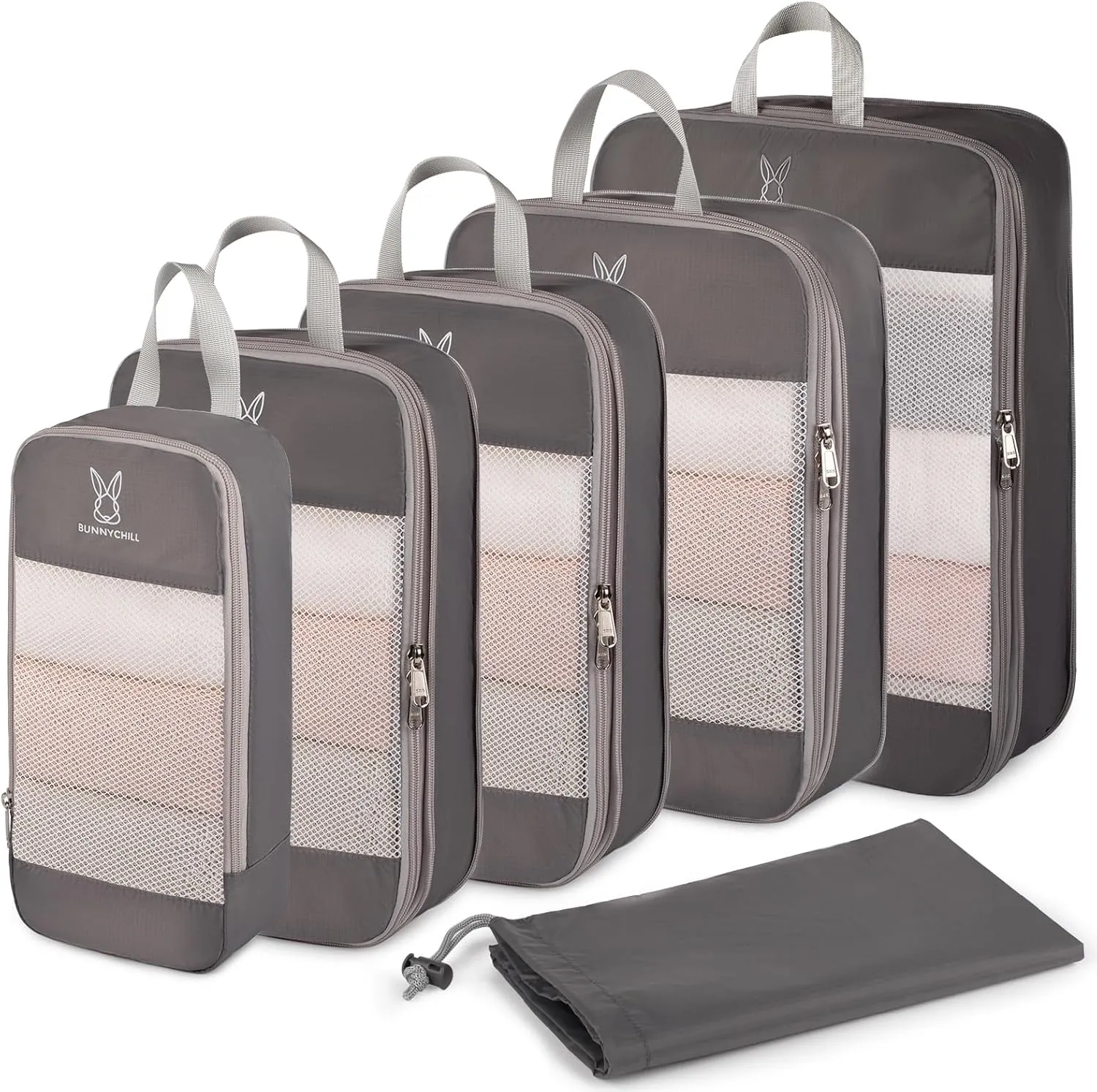 Expandable Compression Packing Cubes for Suitcases,6 Set Lightweight Compressible Travel Packing Organizer for Carry on Suitcase,Organizer Bags Set as Travel Essentials for Women