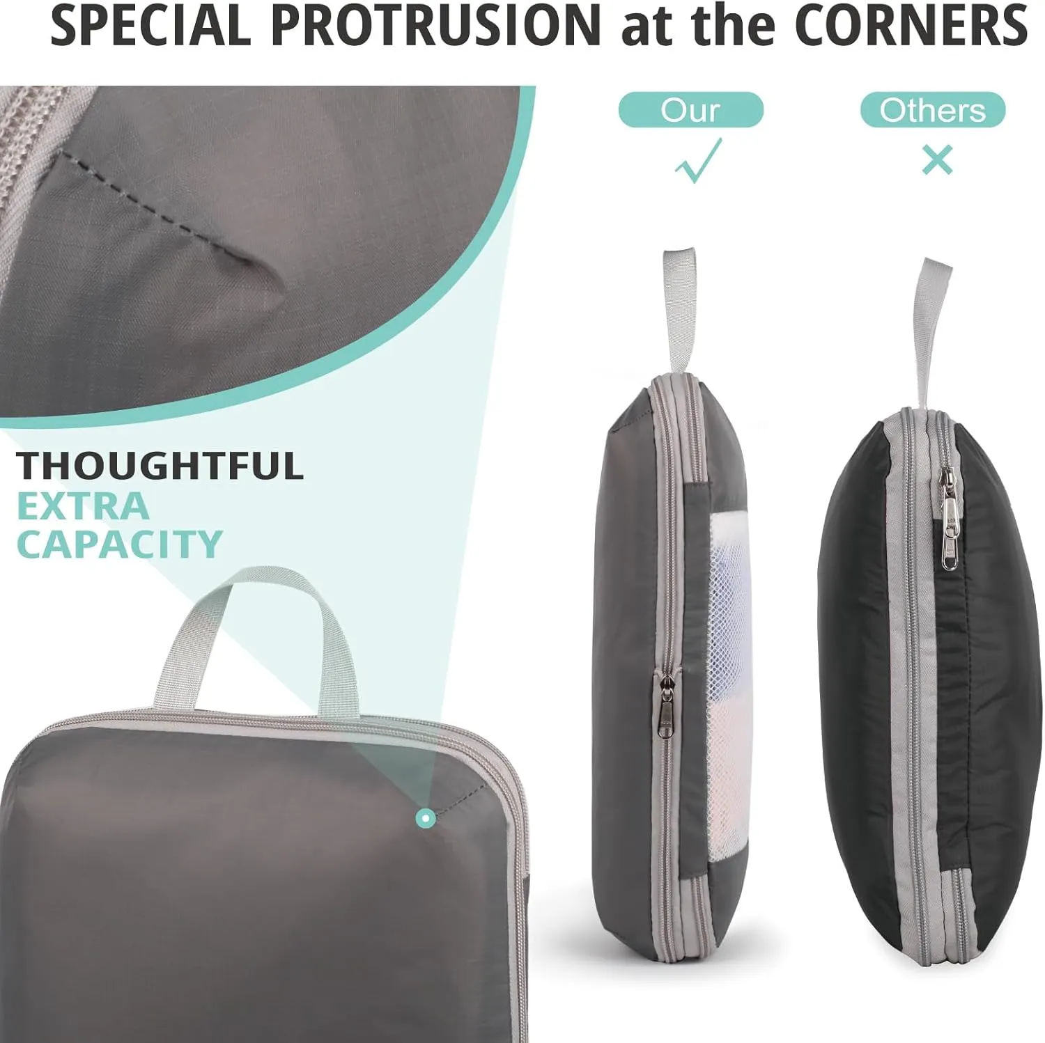 Expandable Compression Packing Cubes for Suitcases,6 Set Lightweight Compressible Travel Packing Organizer for Carry on Suitcase,Organizer Bags Set as Travel Essentials for Women