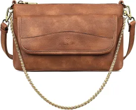 FADEON Wristlet Clutch Purses for Women,Vegan Leather Crossbody Bags Designer Women Wallet Purse with Chain Strap