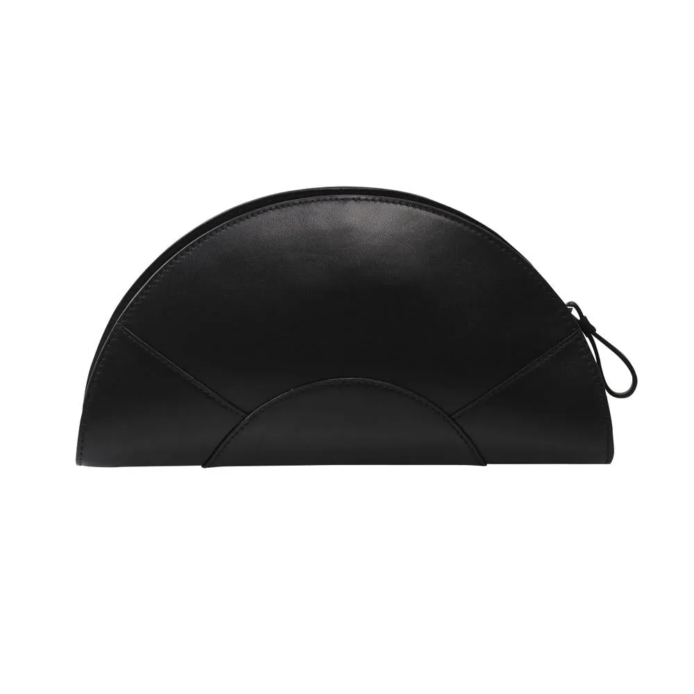 Feather Black Crossbody Clutch