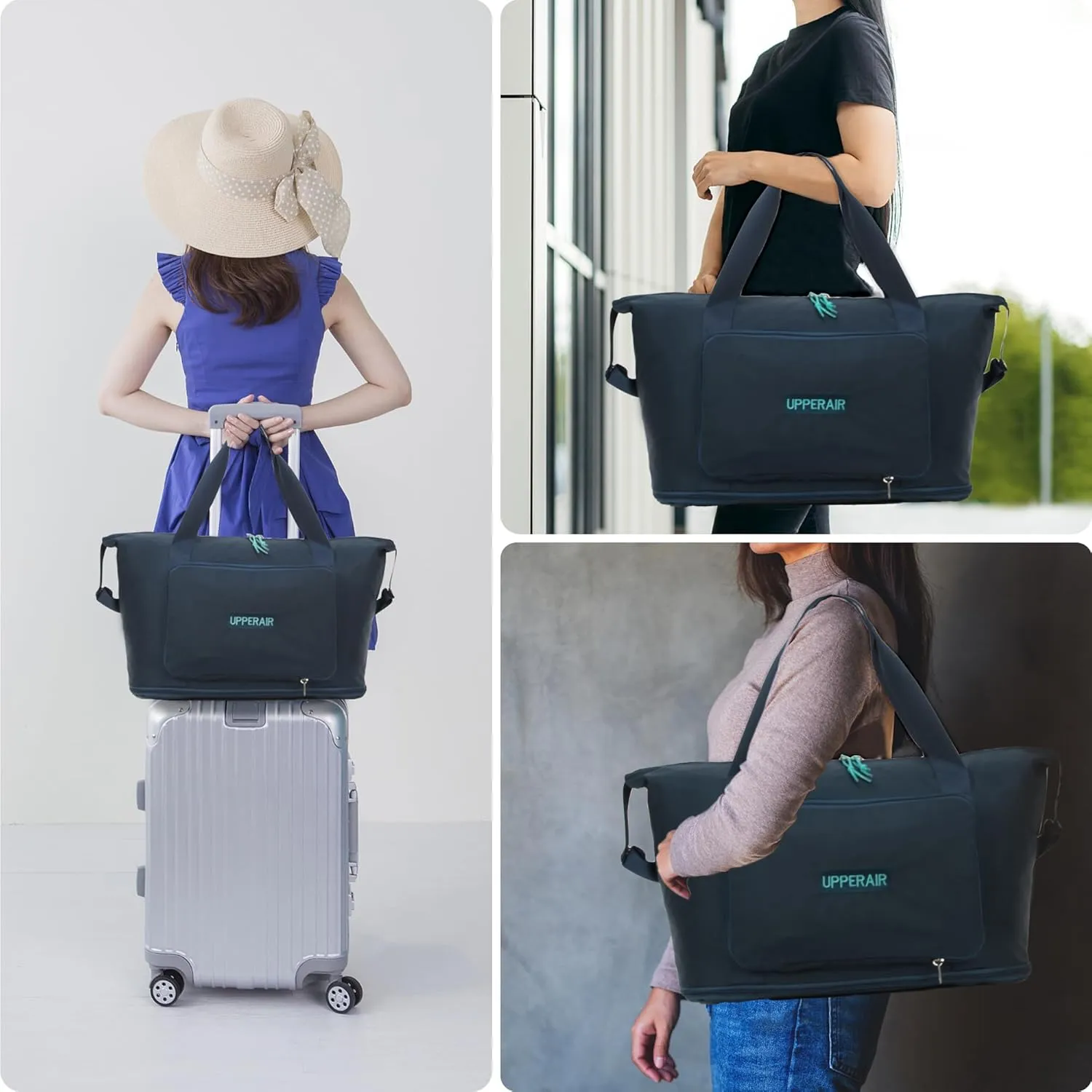 Foldable Travel Duffel Bag Expandable collapsible Luggage Large Capacity Lightweight Oxford Fabric Waterproof Men and Women