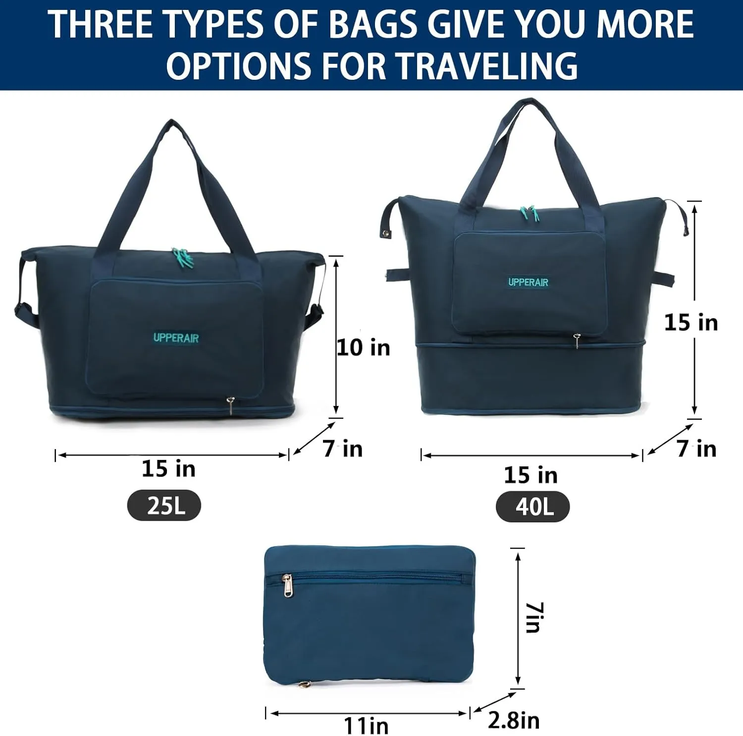 Foldable Travel Duffel Bag Expandable collapsible Luggage Large Capacity Lightweight Oxford Fabric Waterproof Men and Women
