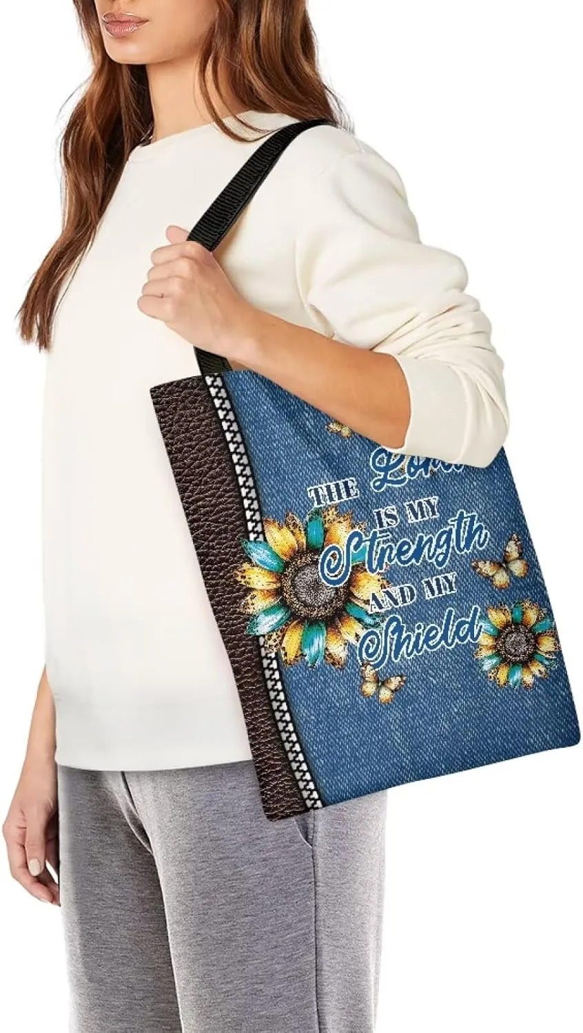 FOR U DESIGNS Women Canvas Reusable Tote Bag Women Shopping Tote Bags Book Bags