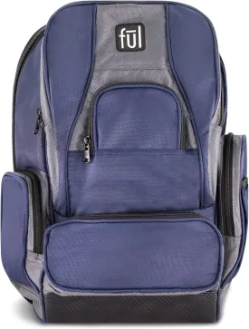 FUL Big Easy 17 Inch Sleeve Laptop Backpack, Padded Computer Bag for Commute or Travel, Navy