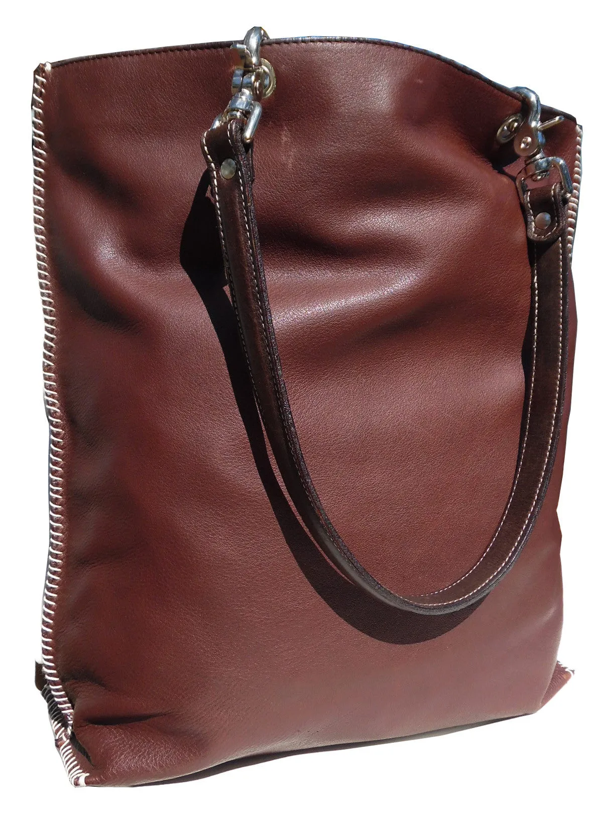 Gajumbo Tote Bag Butter Leather Chocolate