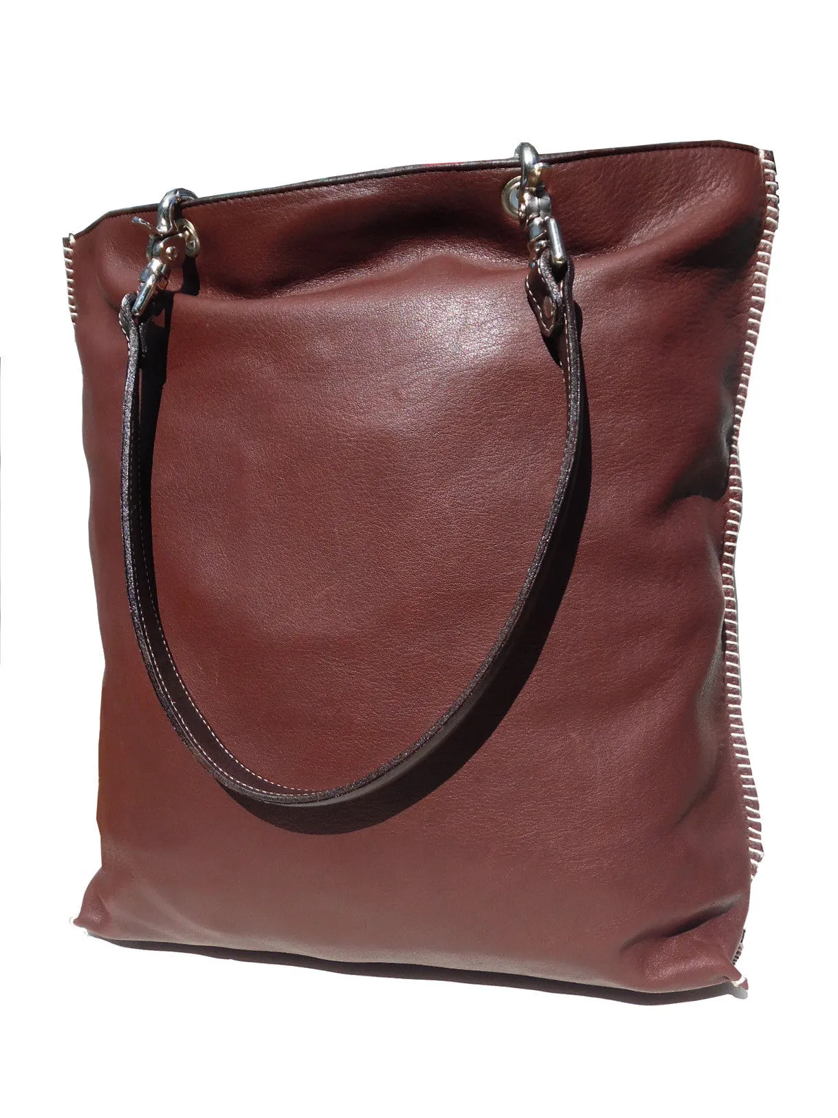 Gajumbo Tote Bag Butter Leather Chocolate