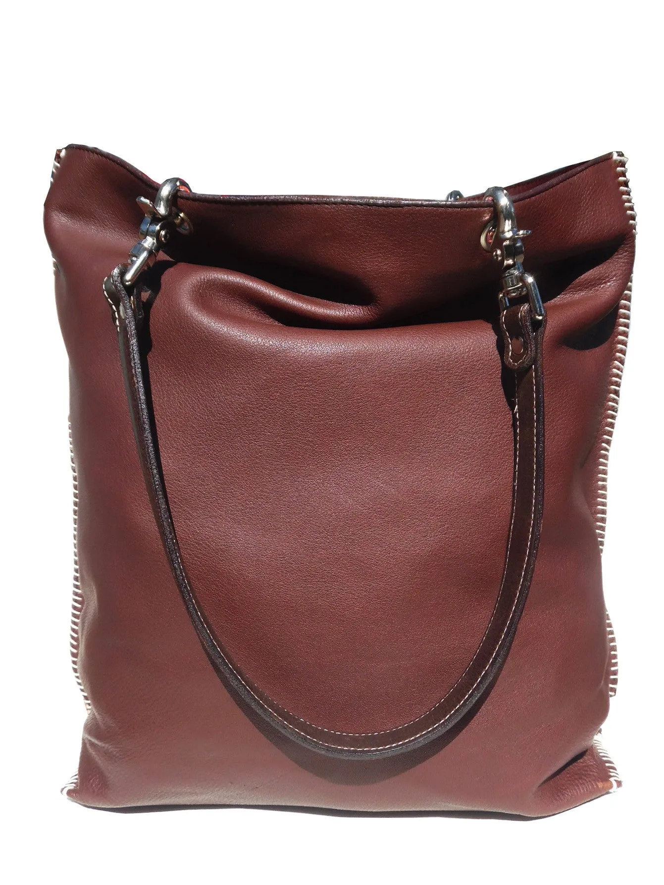 Gajumbo Tote Bag Butter Leather Chocolate