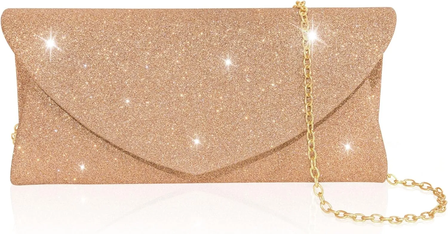 Gravel Evening Bag Silver Rose Gold