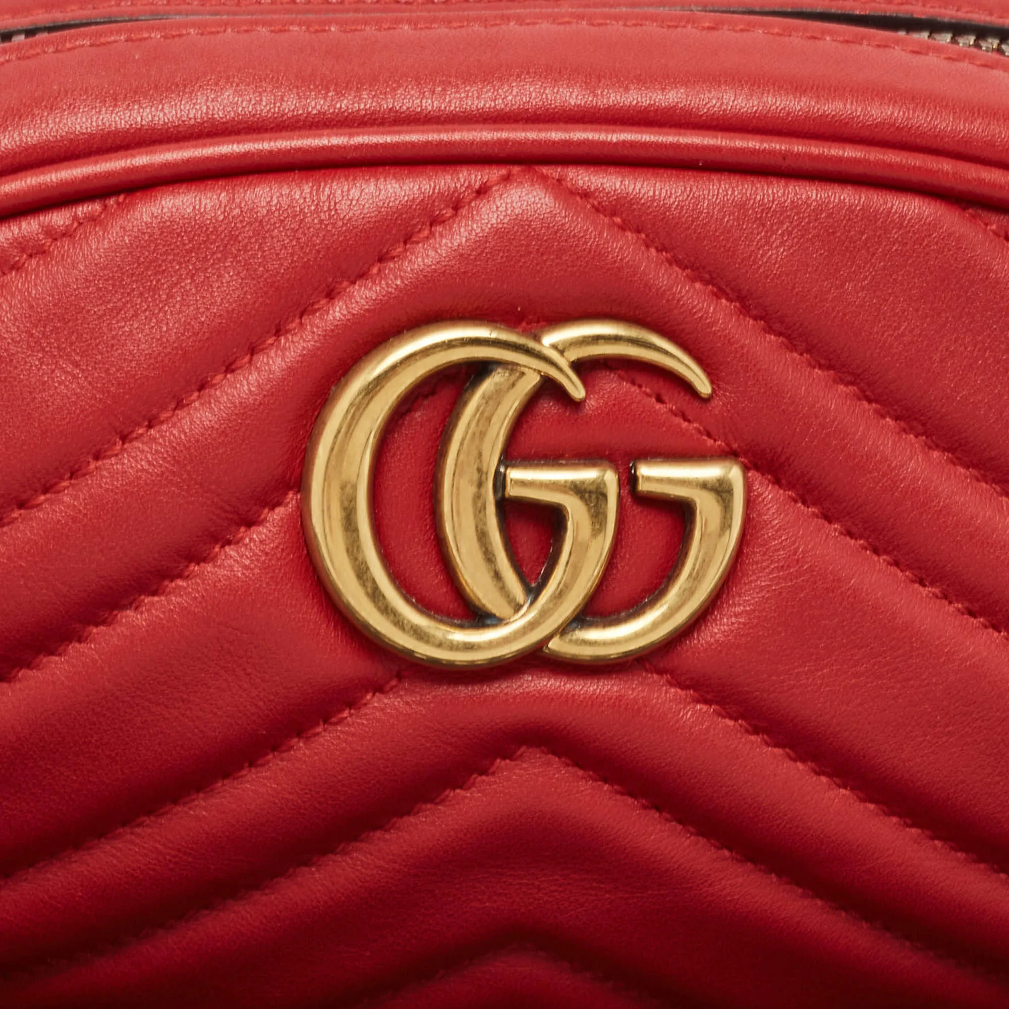 Gucci Matelass&eacute; Leather Mini Gg Marmont Belt Bag