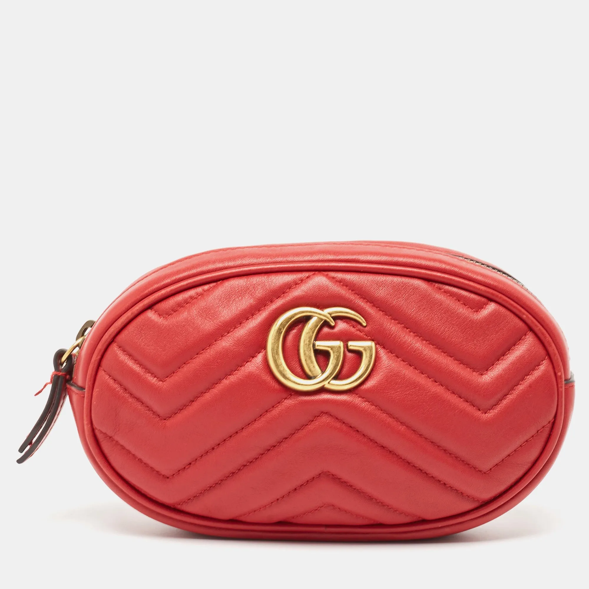 Gucci Matelass&eacute; Leather Mini Gg Marmont Belt Bag