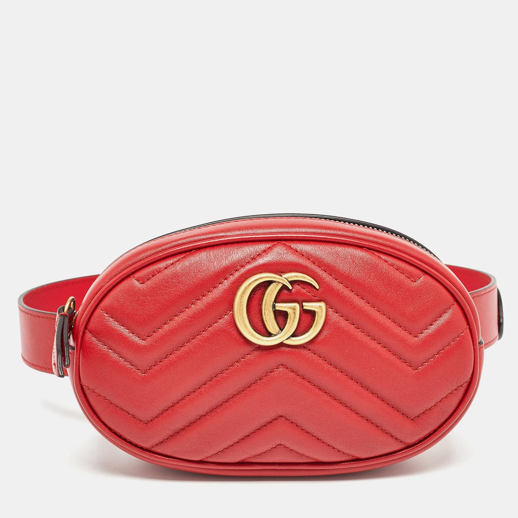 Gucci Matelass&eacute; Leather Mini Gg Marmont Belt Bag