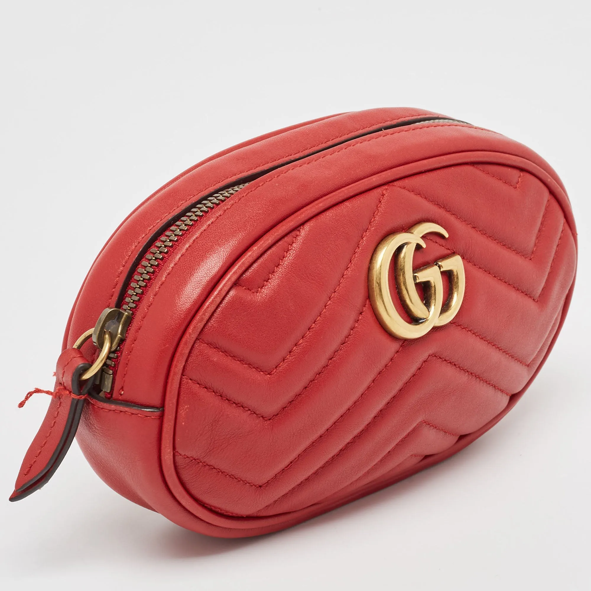 Gucci Matelass&eacute; Leather Mini Gg Marmont Belt Bag