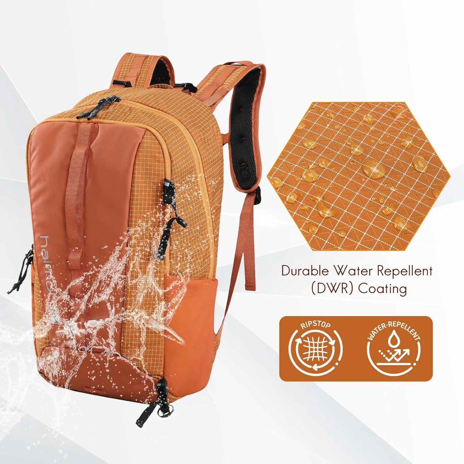 Haimont Small Travel Backpack Hiking Outdoor Everyday Daypack with 3 Compartments Men Women Water Resistant Bag, Casual