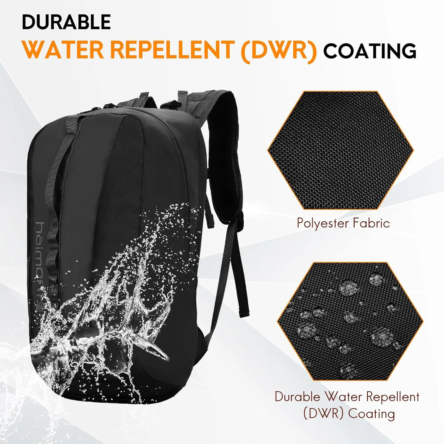 Haimont Small Travel Backpack Hiking Outdoor Everyday Daypack with 3 Compartments Men Women Water Resistant Bag, Casual