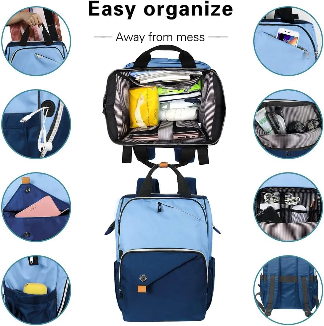 Hap Tim Travel Backpacks, Blue