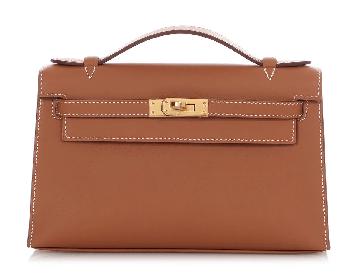 Hermès Gold Swift Kelly Pochette
