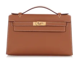 Hermès Gold Swift Kelly Pochette