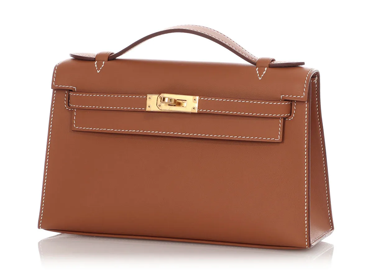 Hermès Gold Swift Kelly Pochette