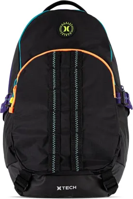 Hurley Men's Commuter Travel Backpack, Black/Multi, One Size