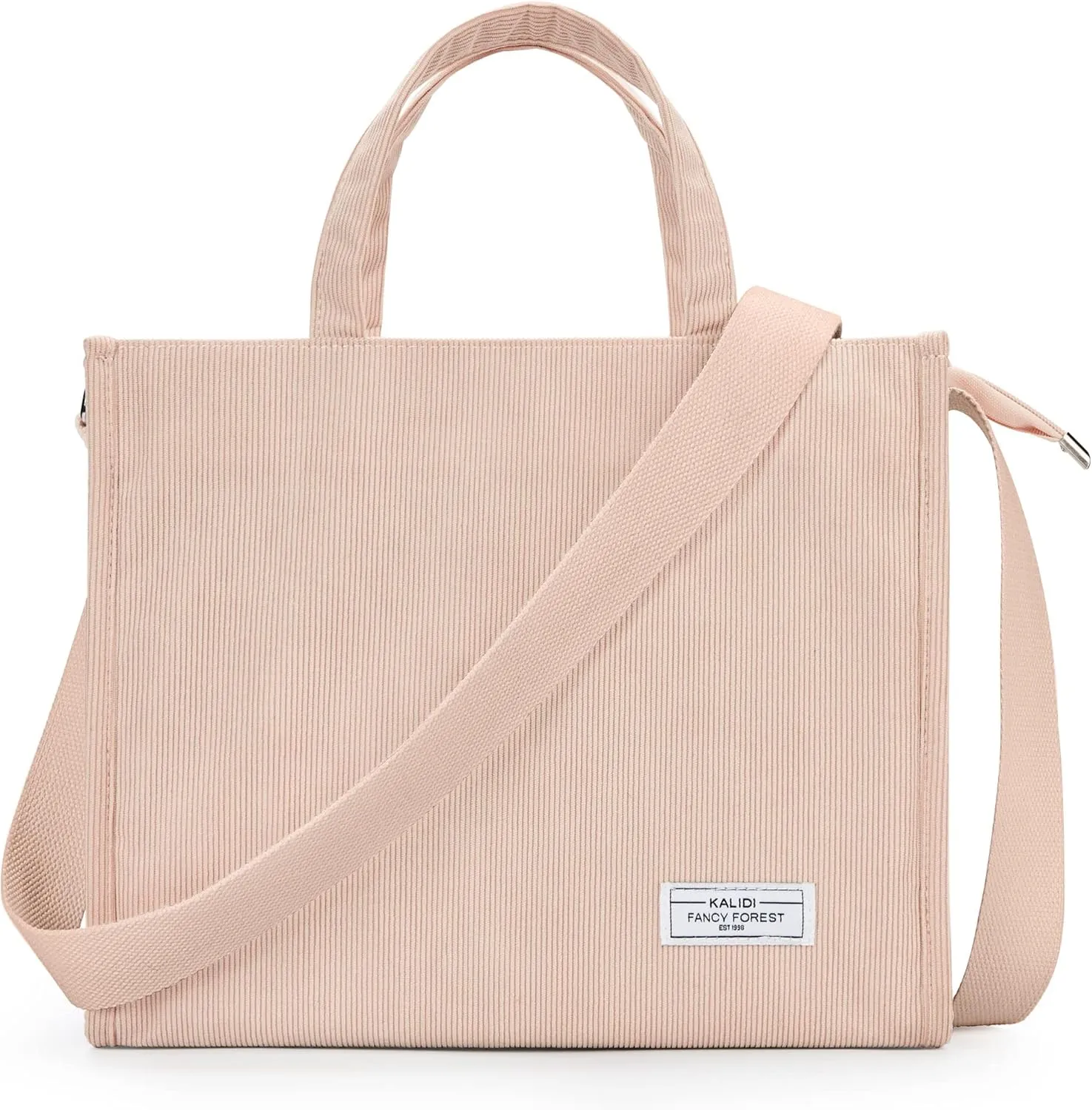 KALIDI Tote Bag for Women Corduroy Crossbody Bag Casual Zipper Tote Fashion Shoulder Handbag Hobo bag with Pockets