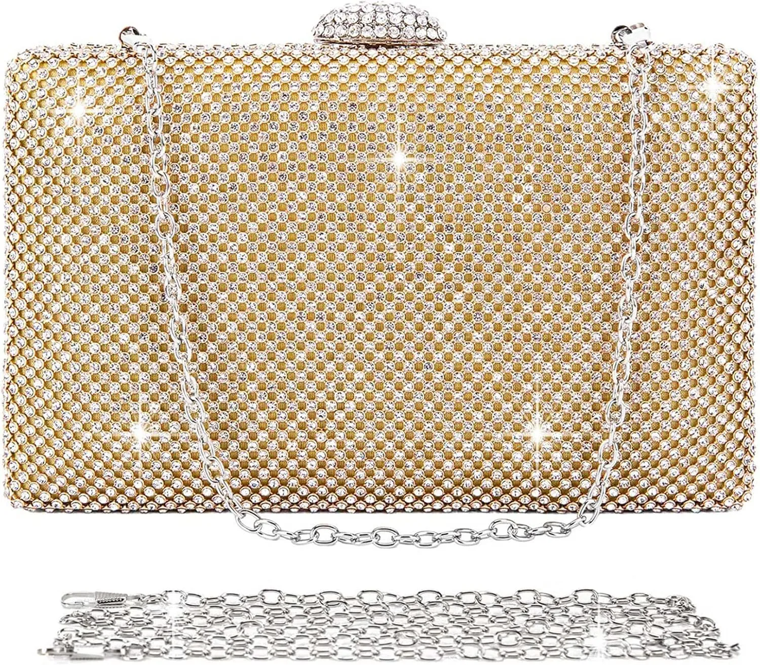 Ladies Sparkly Rhinestones Evening Clutches Women's Crystal Diamante Evening Bag Prom Wedding Handbag Party Purse