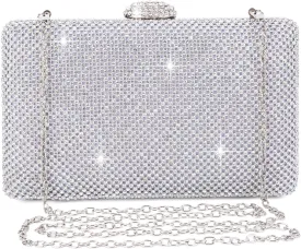 Ladies Sparkly Rhinestones Evening Clutches Women's Crystal Diamante Evening Bag Prom Wedding Handbag Party Purse