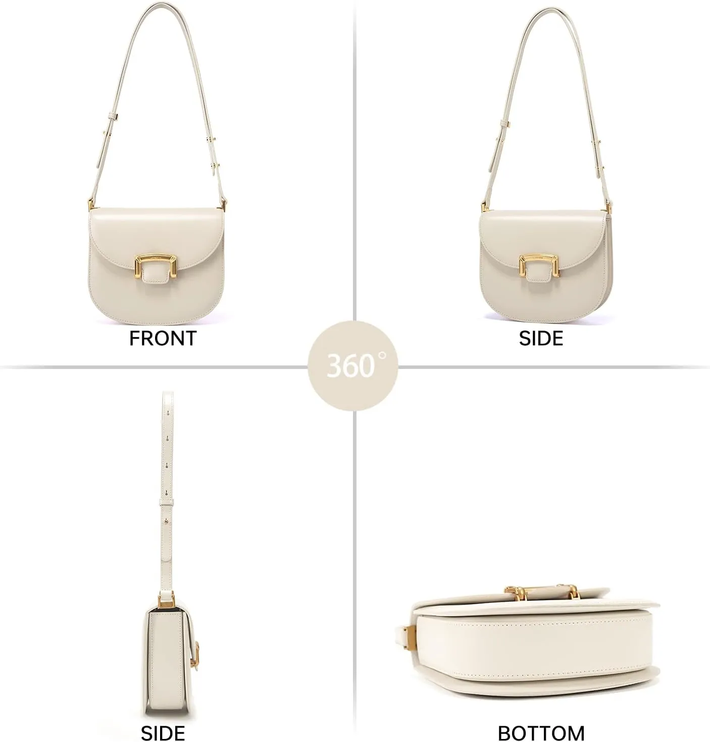LAFESTIN Small Split Leather Crossbody Purses For Women with Adjustable Strap Shoulder Handbags with Credit Card Slot